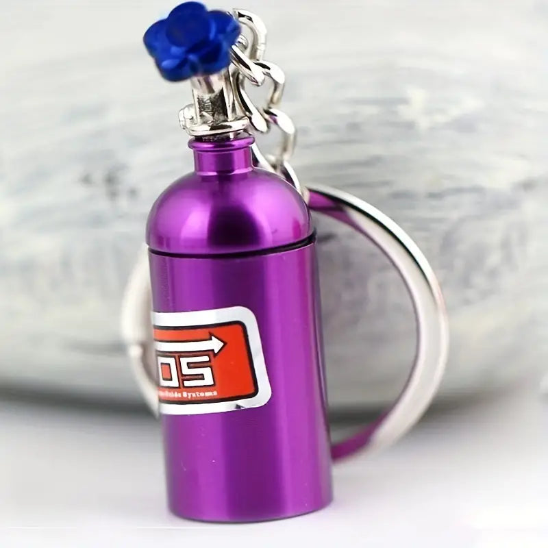NOS Nitrogen Gas Bottle Keychain