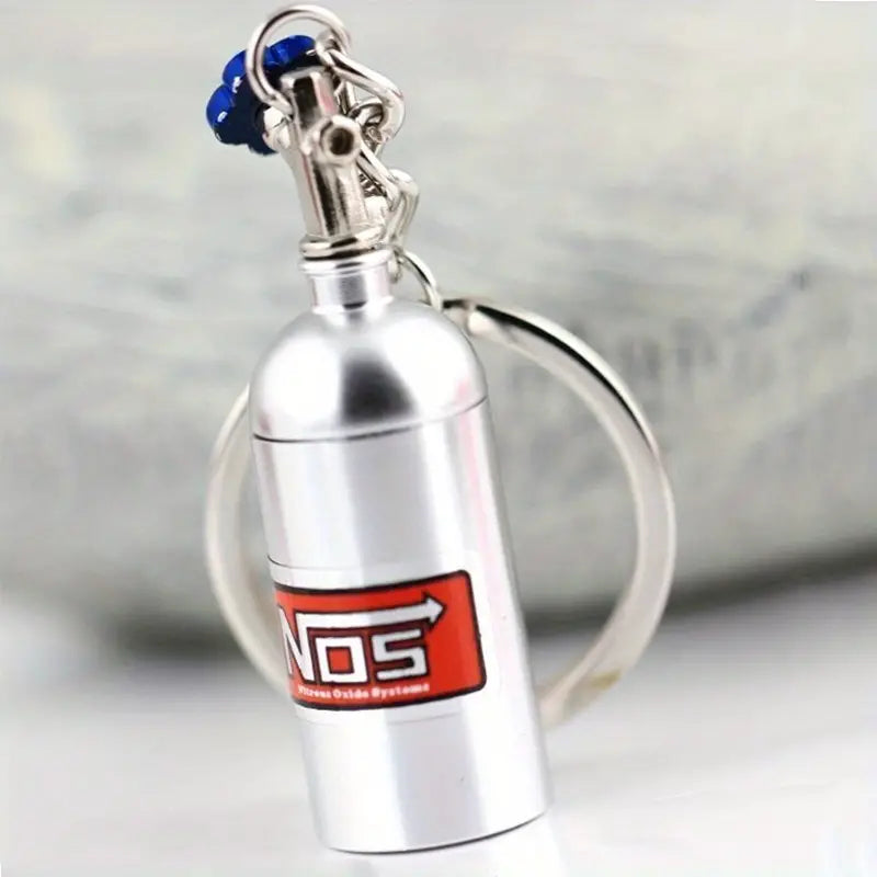 NOS Nitrogen Gas Bottle Keychain