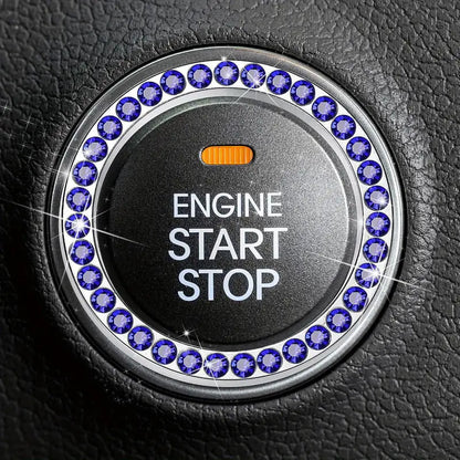 Rhinestone Engine Start/Stop Decoration Ring