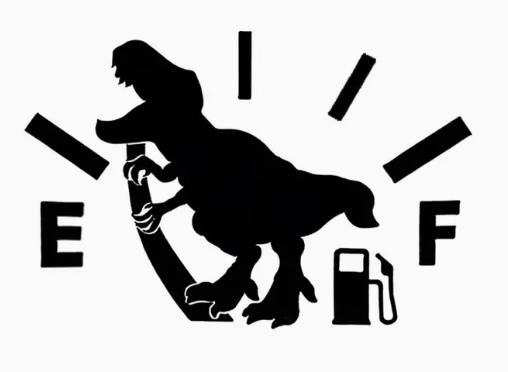 T-Rex Empty Gas Tank Sticker