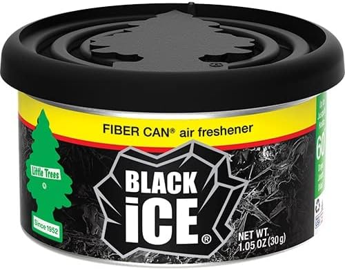 Magic Tree Air Freshener Little Trees Fiber Can, Black Ice