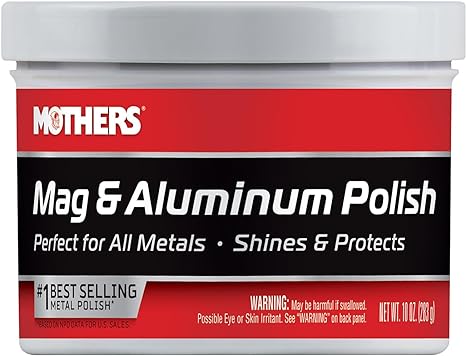 Mothers Mag & Aluminum Polish (10 oz.) Bundle with Microfiber Cloth (2 Items)